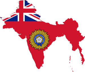 British Raj (rāj, lit. "rule" in Hindi) or British India, officially the British Indian Empire, and internationally and contemporaneously, India, is the term used synonymously for the region, the rule, and the period, from 1858 to 1947, of the British Empire on the Indian subcontinent. 